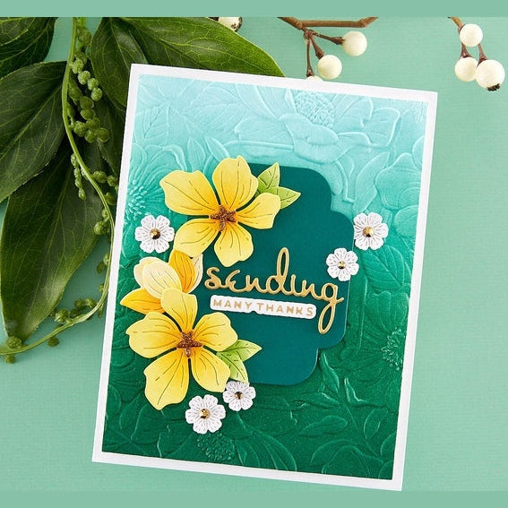 Four Petal Floral 3D Embossing Folder | Spellbinders
