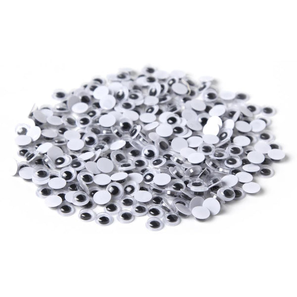 Paste on Googly Eyes Assorted 10mm to 19mm 80/Pkg Black