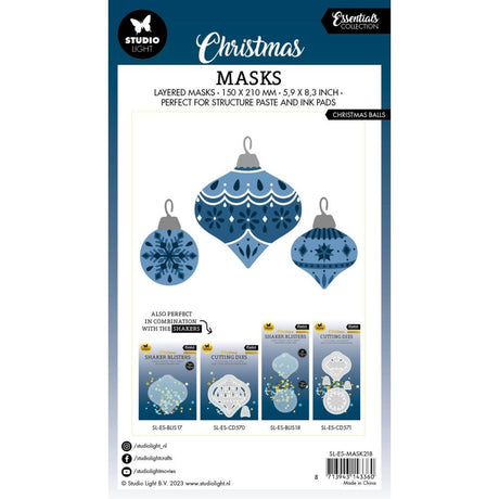 Studio Light Essentials Stencil - Nr. 218, Christmas Balls