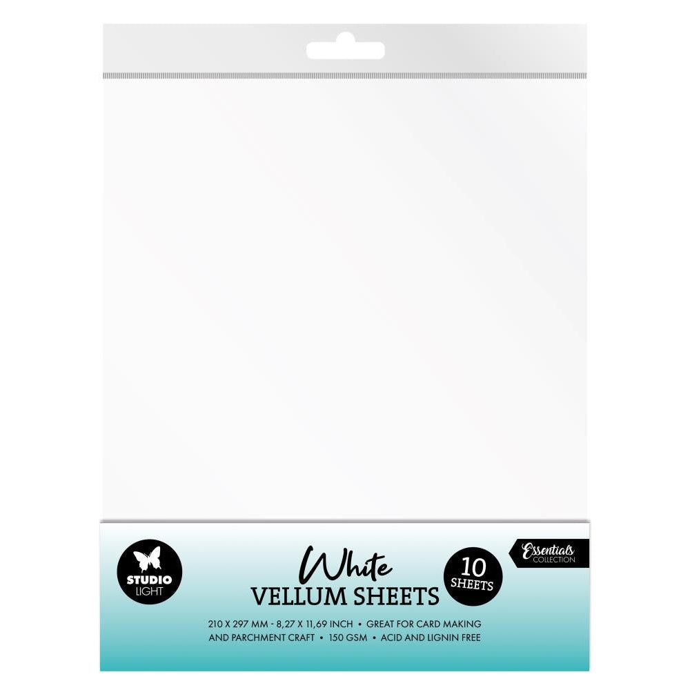 Studio Light Essentials Vellum Sheets 10/Pkg Nr. 04, White