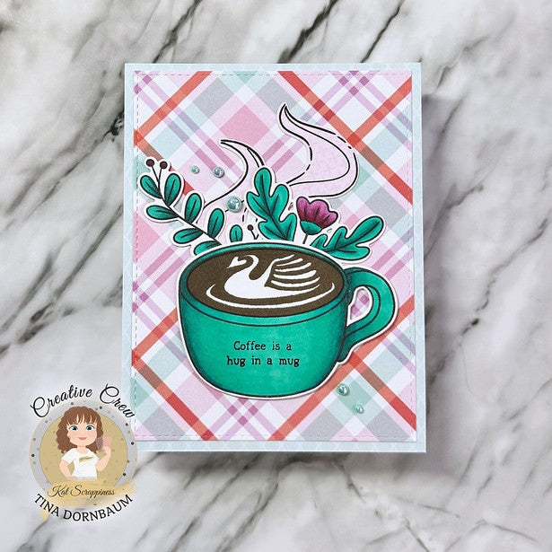 Pour Yourself a Latte 6 x 8 Stamp Set