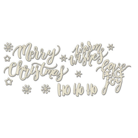 Merry Christmas Chipboard Embellishments