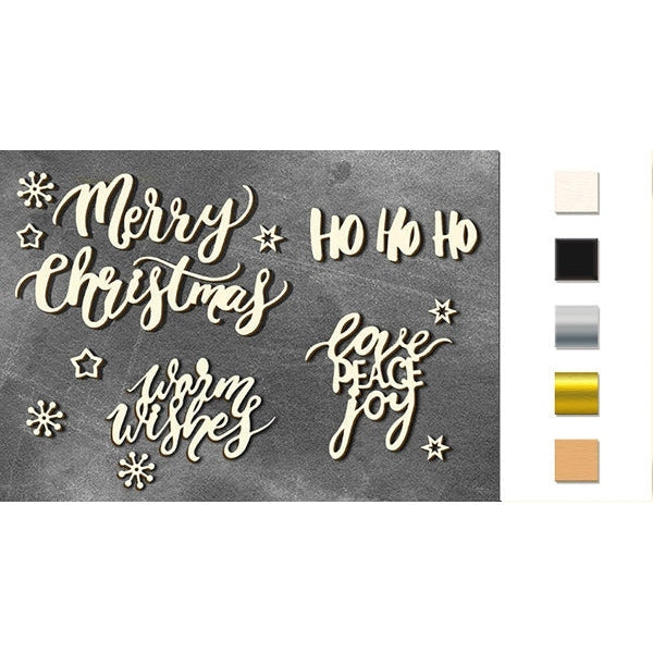 Merry Christmas Chipboard Embellishments - Holiday Release!