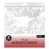 Snowy Town, Pine & Verses No. 7 Acetate Sheets - 6/Pkg