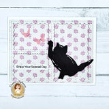 Kitty Chasing Butterflies Craft Die