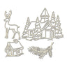 Christmas Landscape Chipboard Embellishments - Holiday Release!