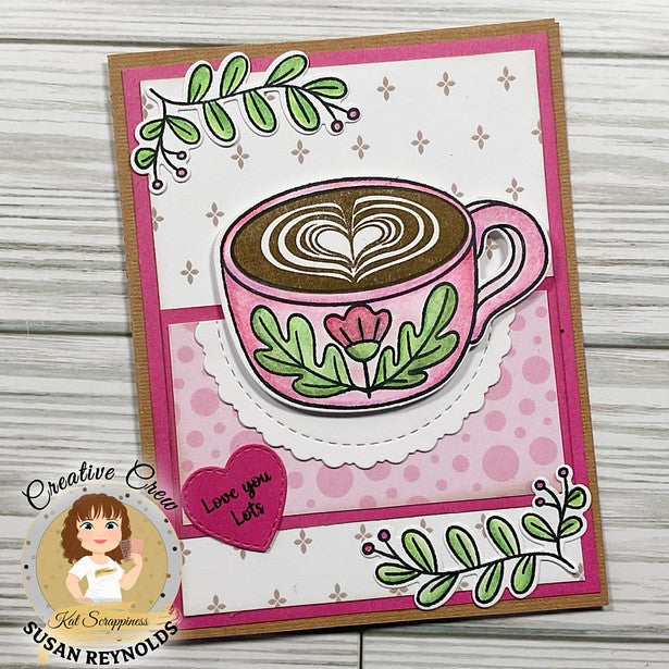 Pour Yourself a Latte 6 x 8 Stamp Set