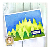 Layered Mountains & Tree Lines 6x6 Stencils - 3pc - Holiday Release!