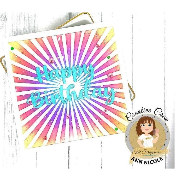 Sunburst 6x6 Stencil - Holiday Release!