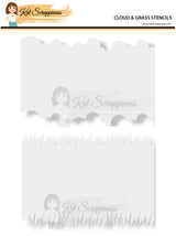 Clouds & Grass 6x6 Layered Stencils - 2pc - Holiday Release!