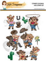 Cowboy Quokka 6x8 Stamps - New Release