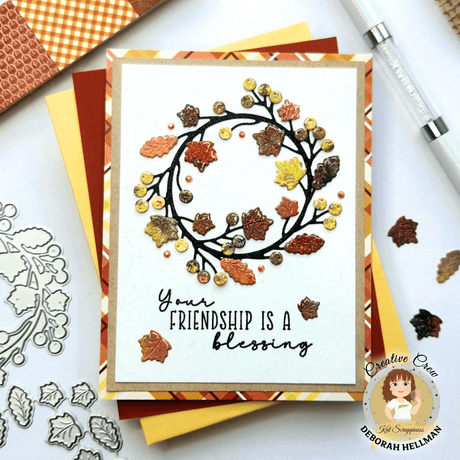 Fall Garland Wreath Craft Die -