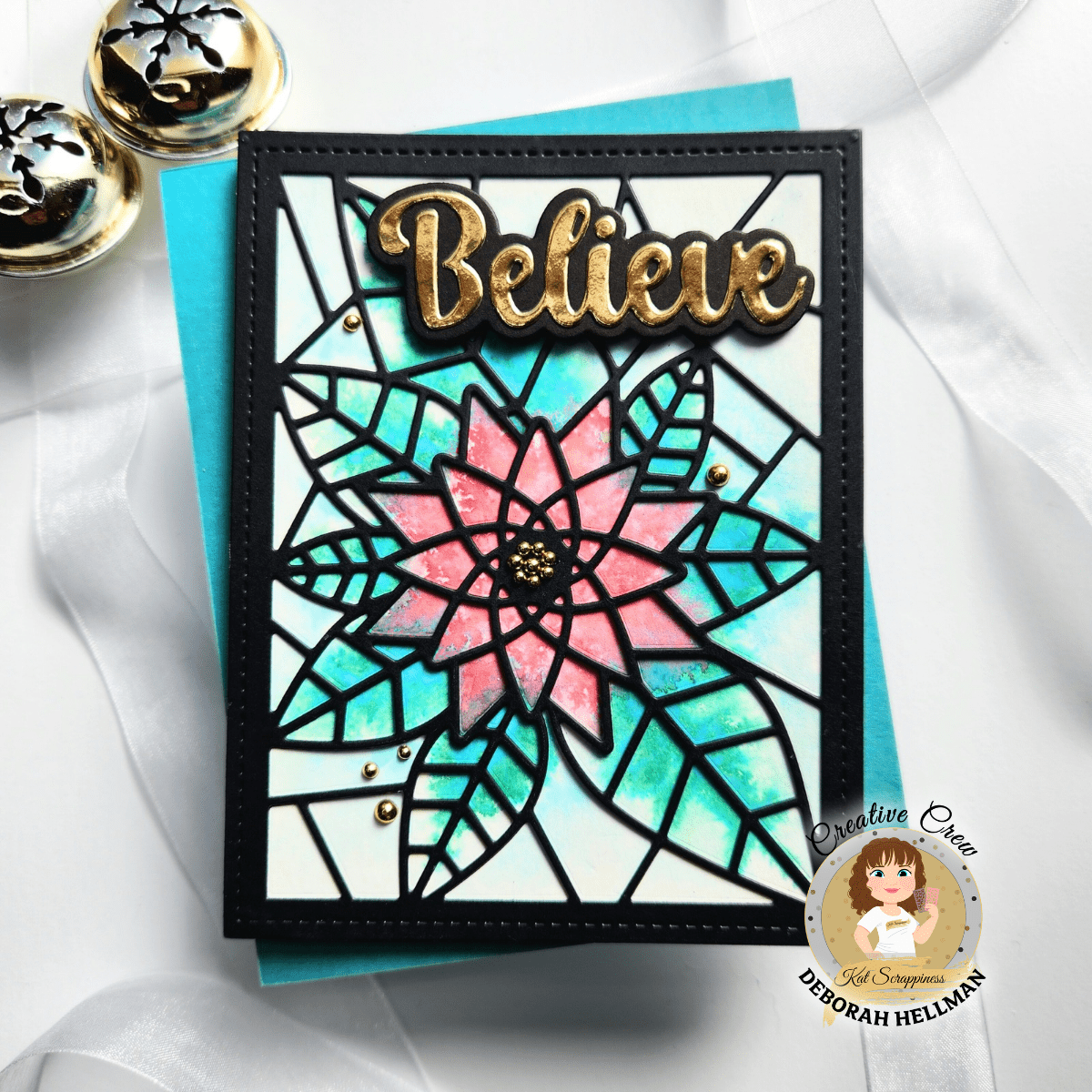 Stained Glass Poinsettia Window Craft Die