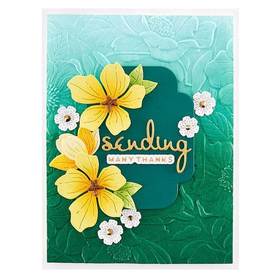 Four Petal Floral 3d Embossing Folder by Spellbinders