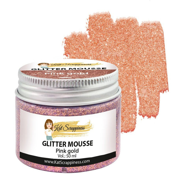 Pink Gold Glitter Mousse