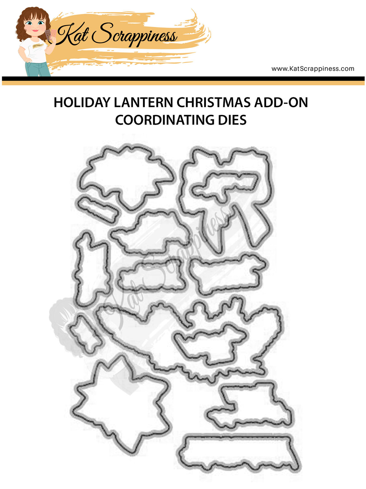 Holiday Lantern Christmas Add-On Coordinating Craft Dies - Holiday Release!