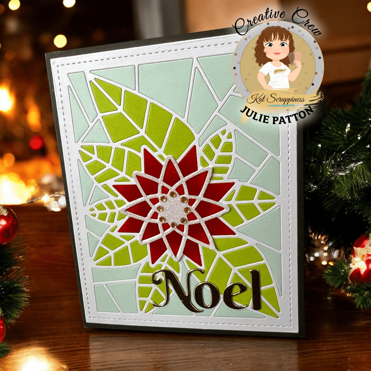 Stained Glass Poinsettia Window Craft Die