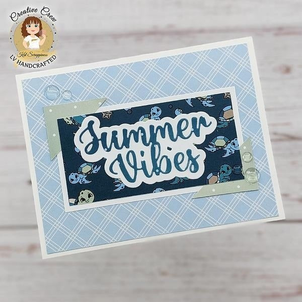 Summer Vibes Shadow Sentiment Craft Die