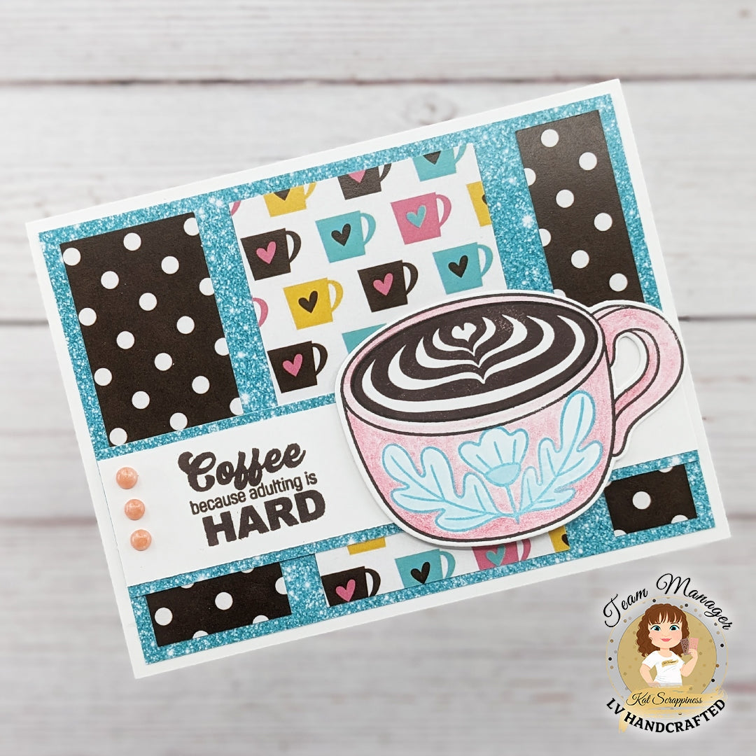 Pour Yourself a Latte 6 x 8 Stamp Set