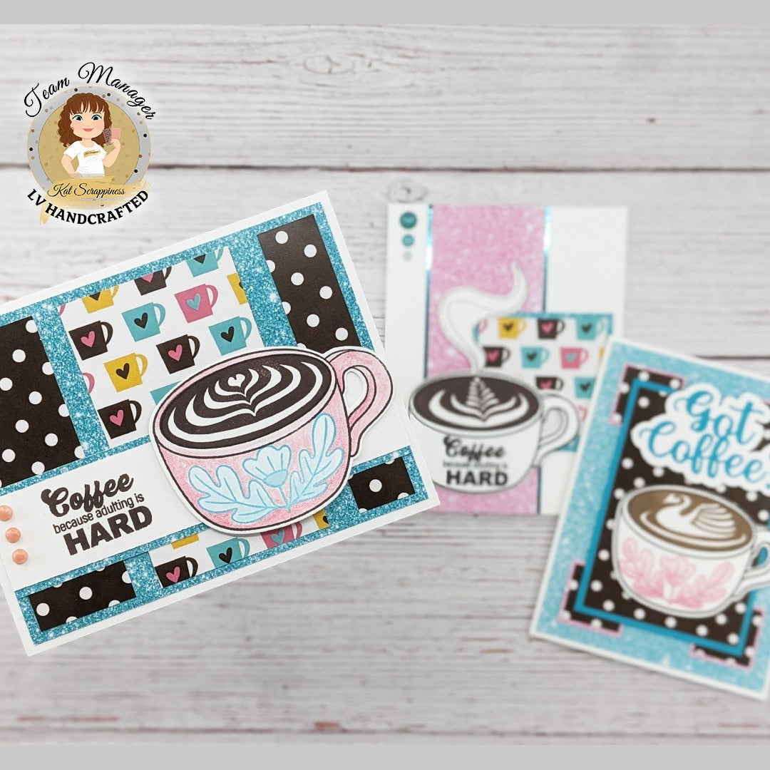 Pour Yourself a Latte 6 x 8 Stamp Set