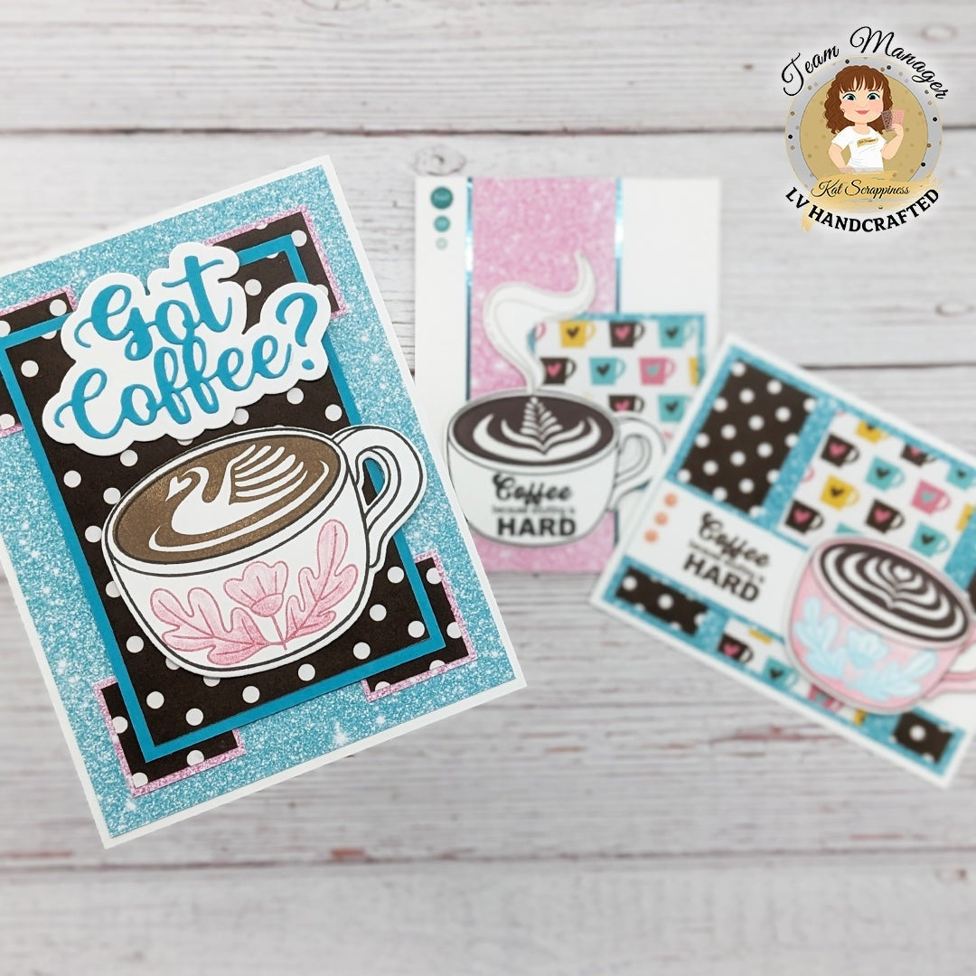 Pour Yourself a Latte 6 x 8 Stamp Set