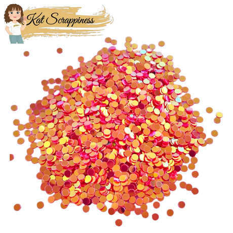 Brilliant Fruit Punch Confetti Dot Sequins