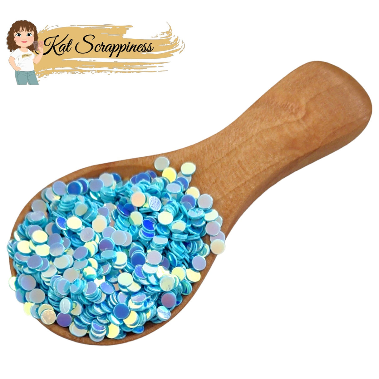 Brilliant Sky Blue Confetti Dot Sequins