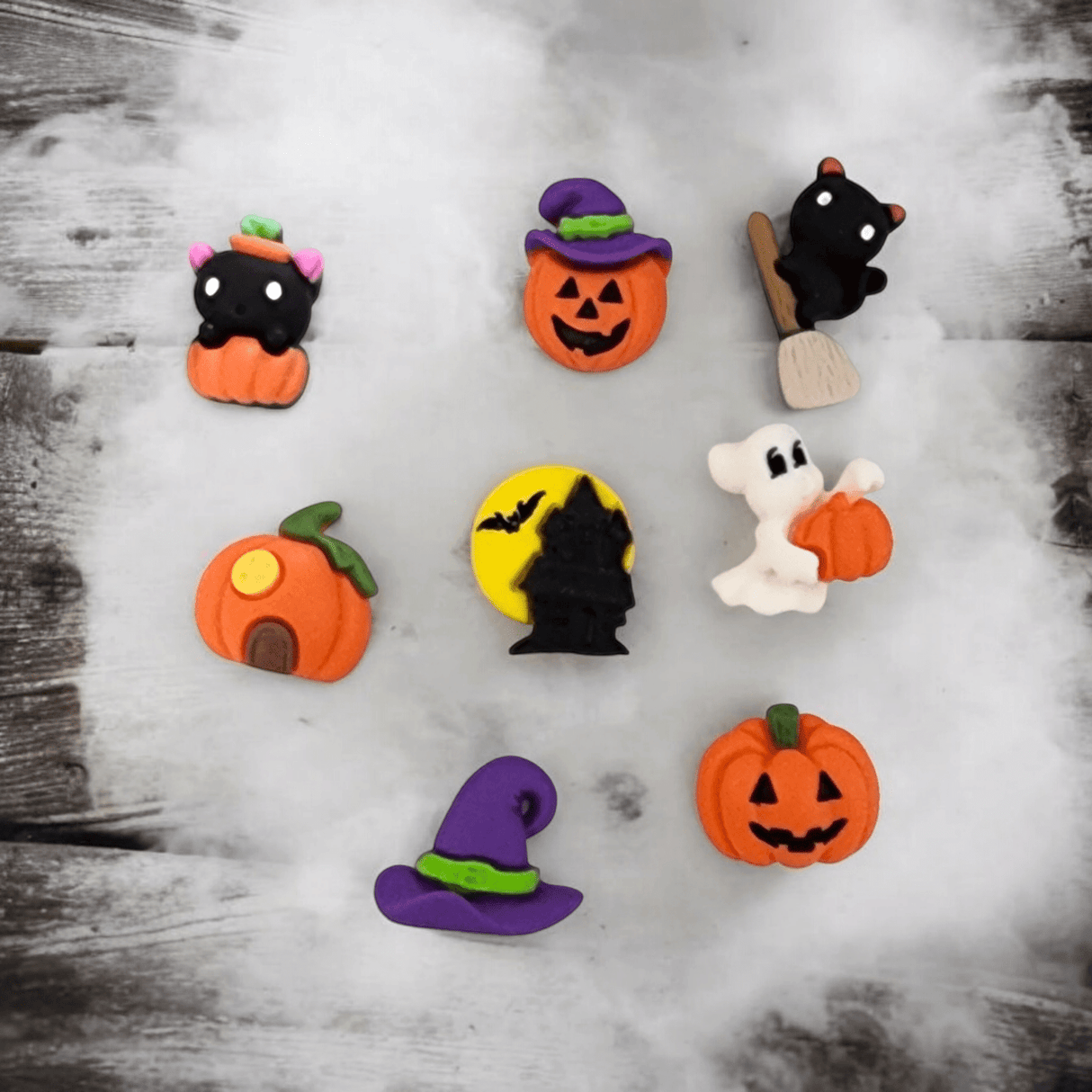 Halloween Cuties Resin Charm Embellishments - 8 pcs - New Release