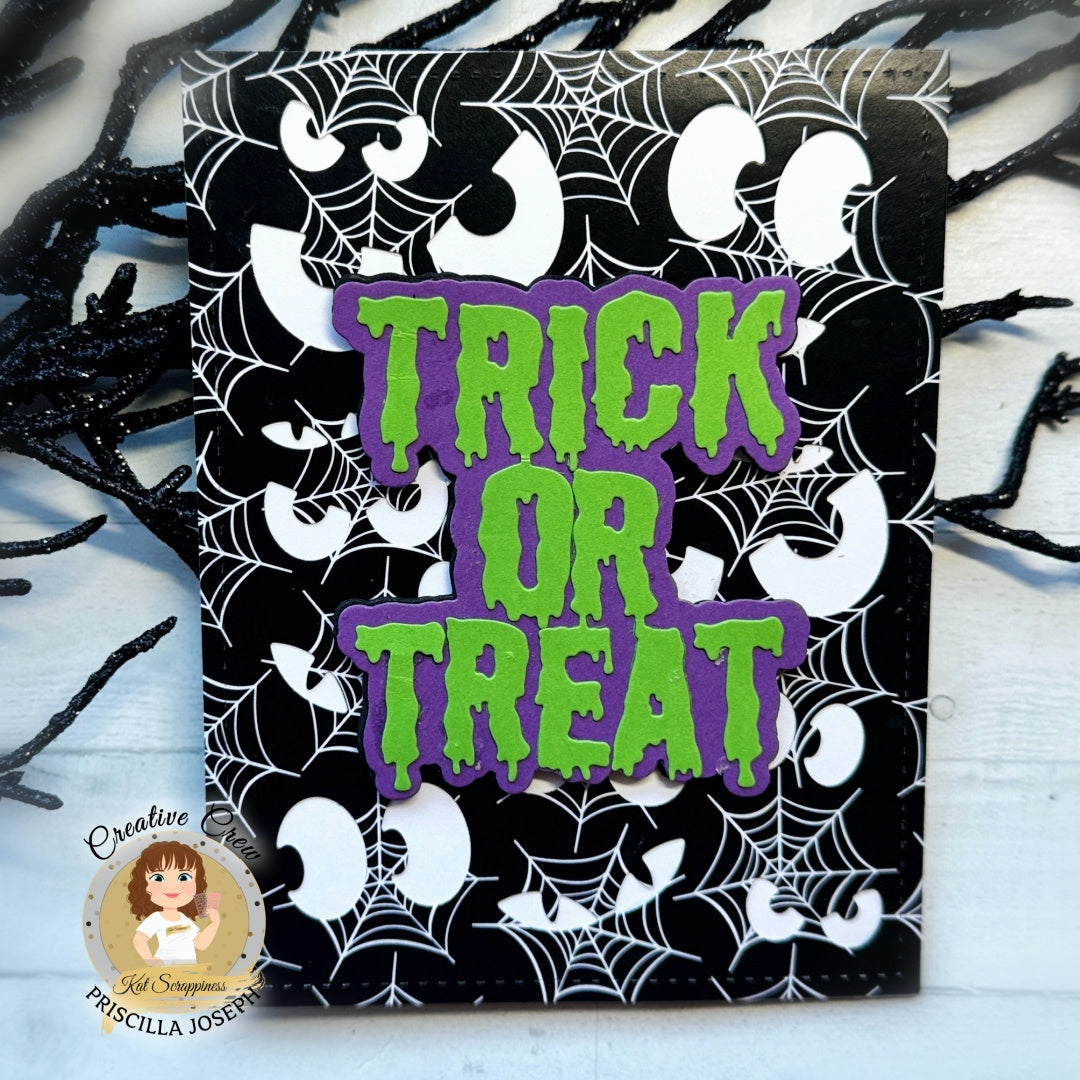 Spooky Trick or Treat Shadow Sentiment Craft Die - New Release