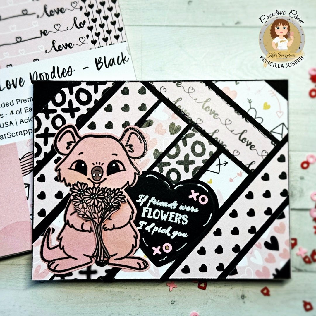 Love Doodles Black 6x6 Paper Pad