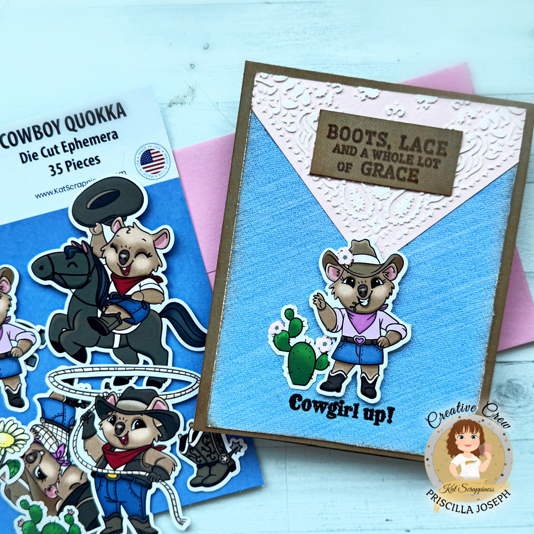 Cowboy Quokka Sentiment Stamps