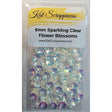 6mm Sparkling Clear Flower Blossom Sequins Shaker Card Fillers