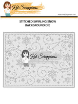 Stitched Swirling Snow Background Craft Dies