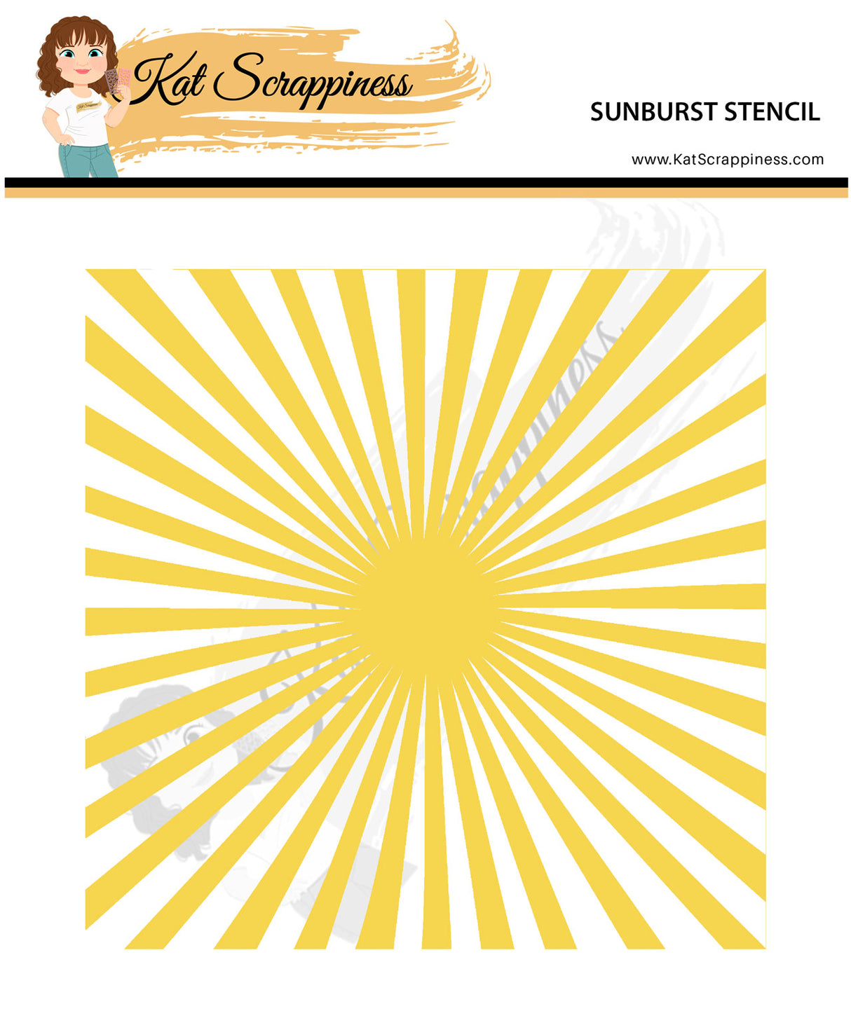 Sunburst 6x6 Stencil - Holiday Release!