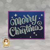 Large Merry Christmas Shadow Sentiment Craft Die