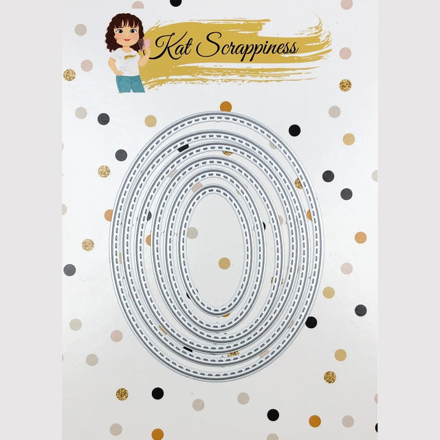 Stitched Oval Craft Dies - Kat Scrappiness