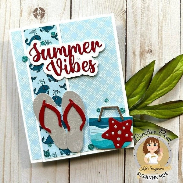 Summer Vibes Shadow Sentiment Craft Die