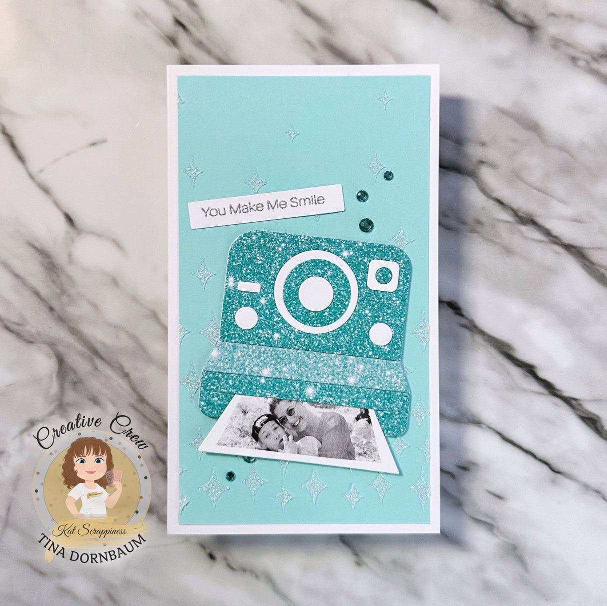 Teal Faux Glitter 6x6 Paper Pad