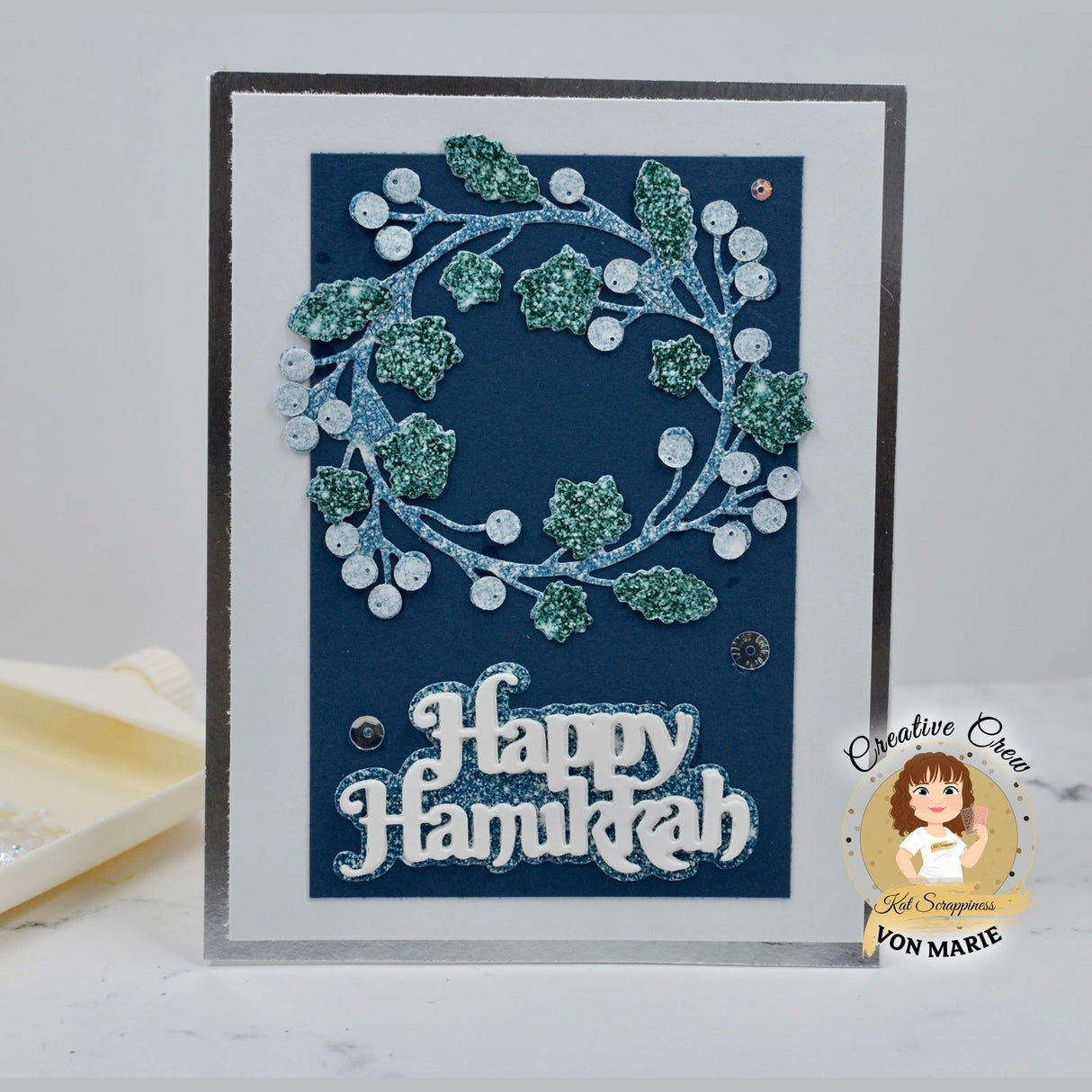 Happy Hanukkah Small Shadow Sentiment Craft Dies -