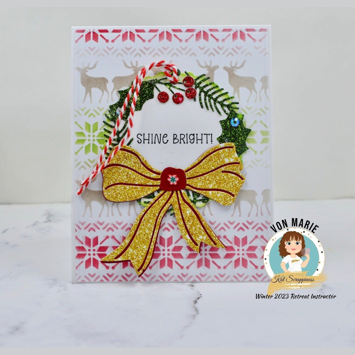 XL Christmas Faux Glitter 6x6 Paper Pad