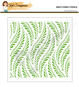 Wavy Ferns 6x6 Stencil - Holiday Release!