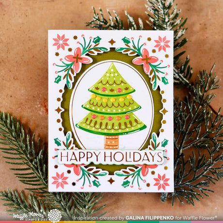 Elegant Christmas Foil Plate & Coordinating Dies Bundle