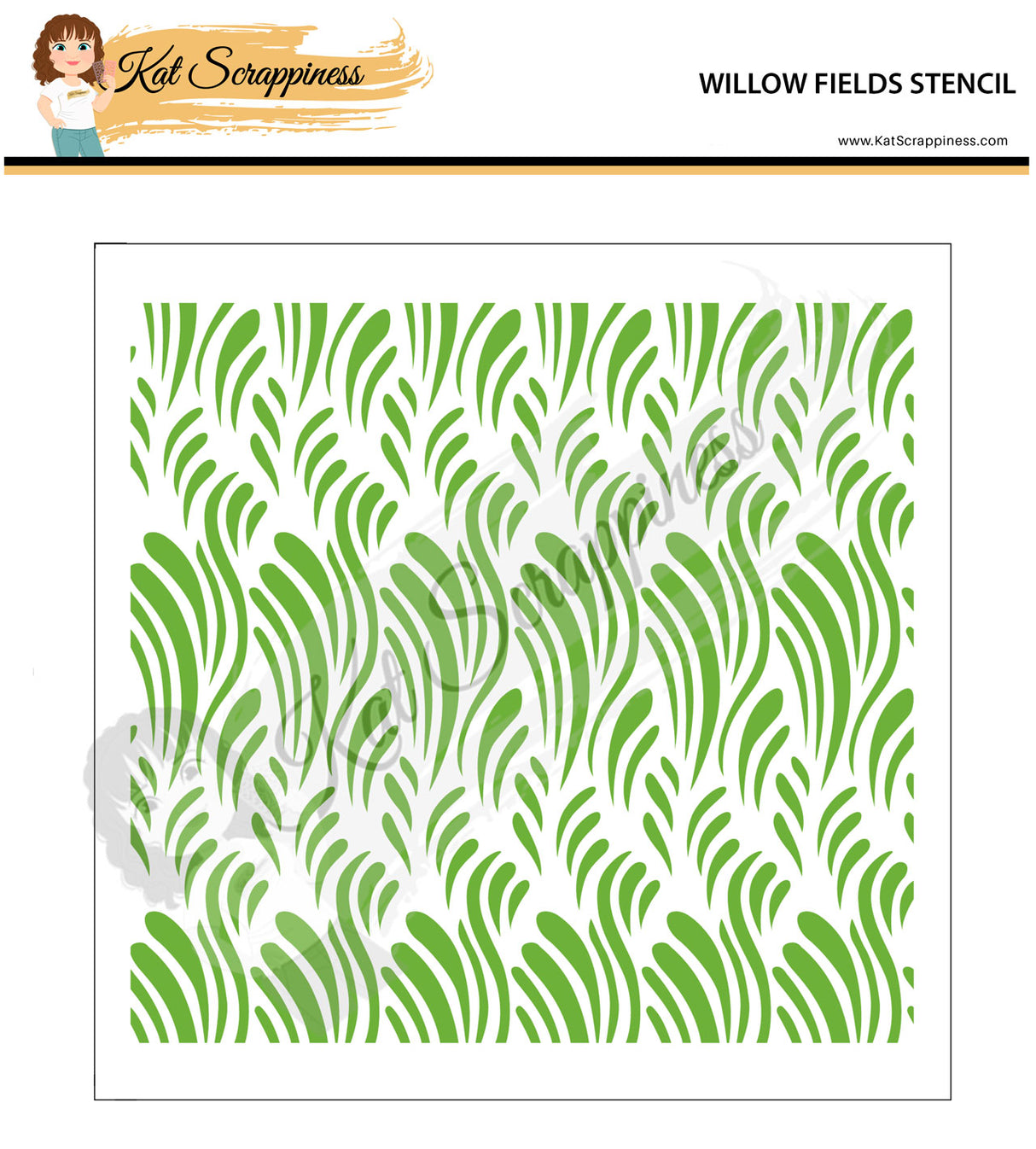 Willow Fields 6x6 Stencil - Holiday Release!