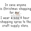 Size 4 Hour Shopping Spree Cling Stamp by Riley & Co