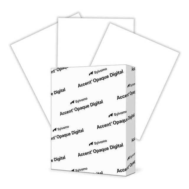 Accent Opaque White 8.5” x 11” Cardstock Paper, 120lb - 25 pack