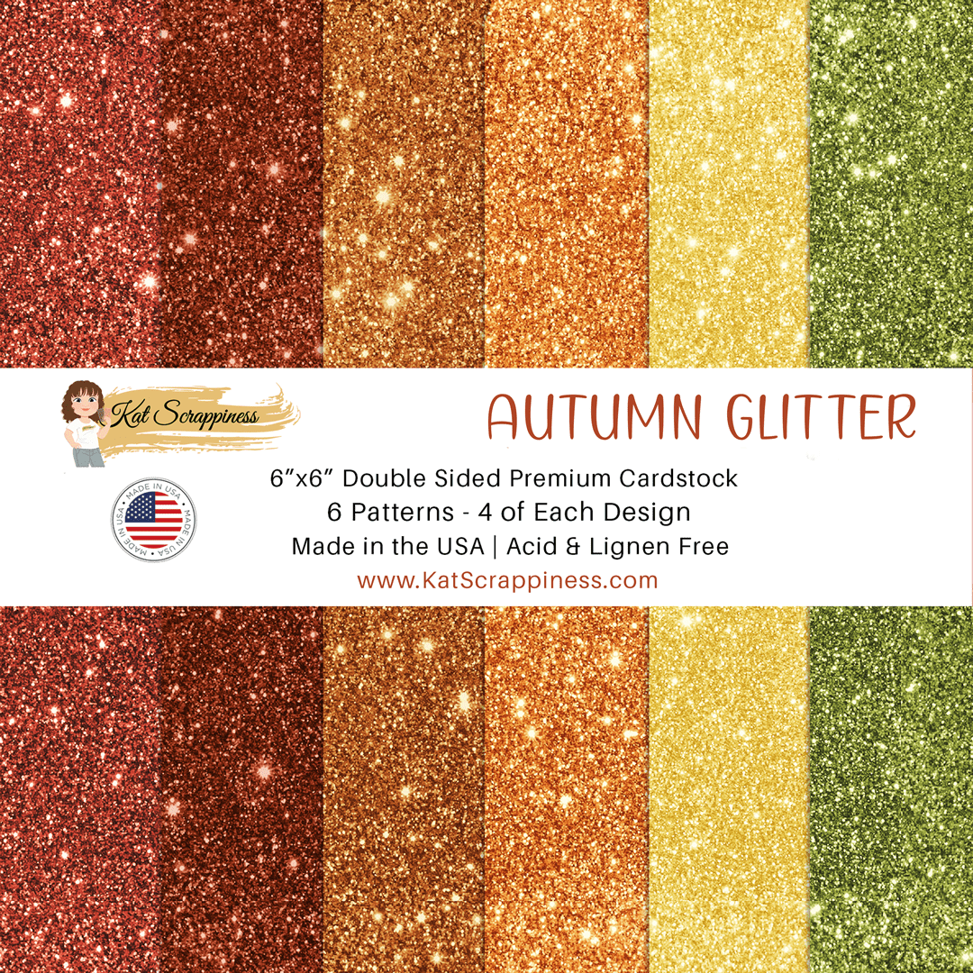 Autumn Faux Glitter 6x6 Paper Pad