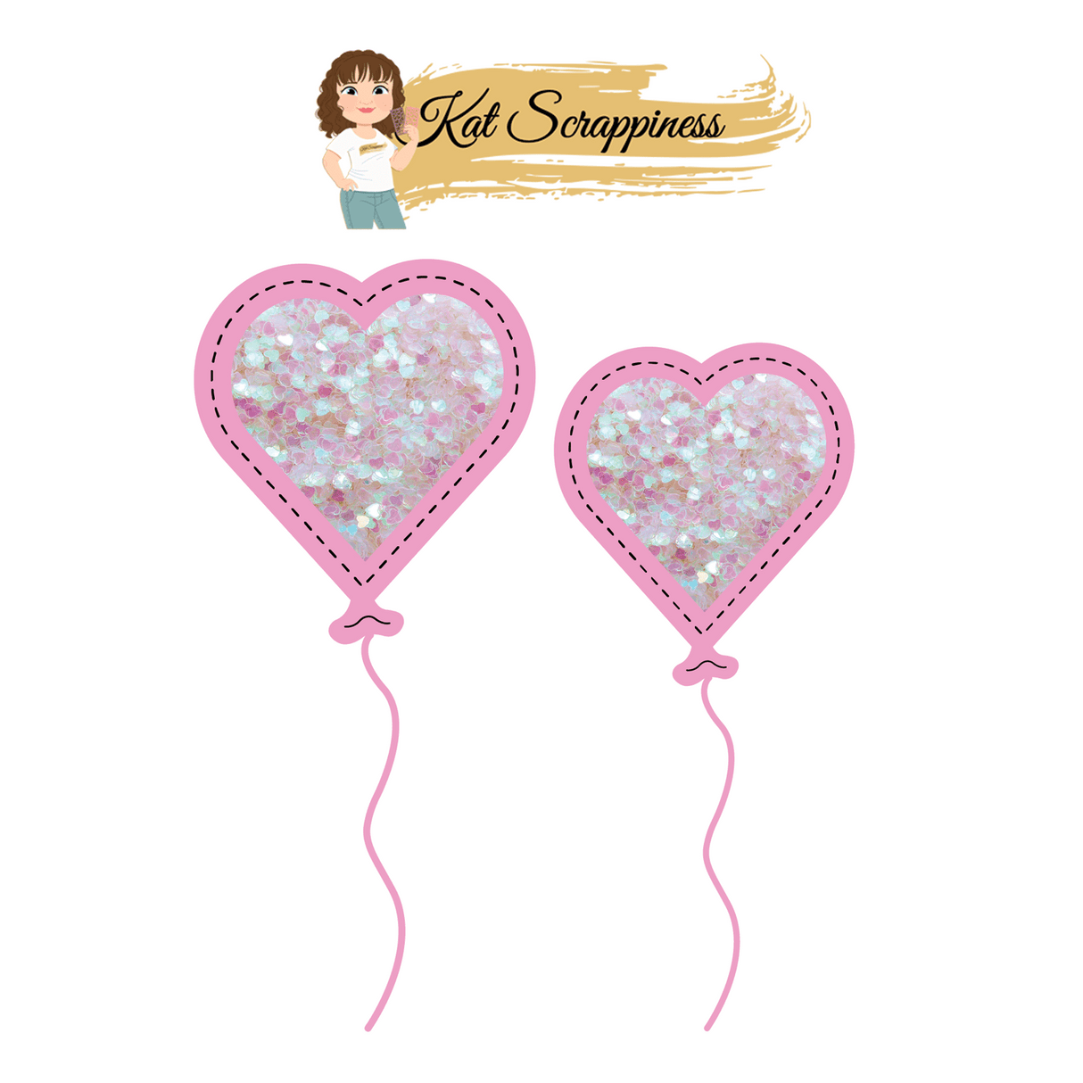 Heart Balloon Shaker Card Craft Dies