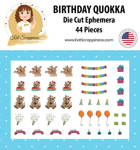 Birthday Quokka Ephemera Pack