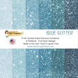 Blue Faux Glitter 6x6 Paper Pad