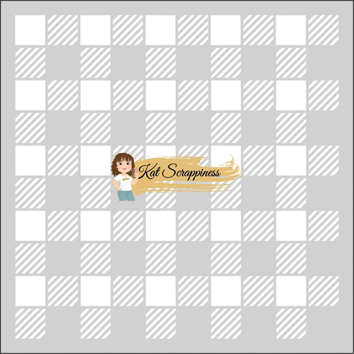 Buffalo Plaid 6x6 Stencil -